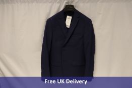 Steffen Klein Men's Herren Designer Anzug Slim Fit Suit, Blue, Size 46