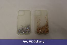 Ten Wlooo iPhone 11 Pro Glitter Case, 3x Silver, 7x Bronze/Silver