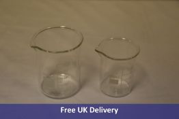 Twelve Rocwing Boro3.3 Glass Graduated Measuring Beakers to include 1x 50ml, 1x100ml, 1x 250ml