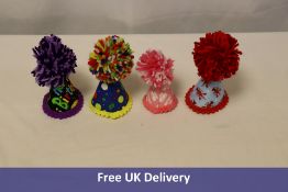 Twenty-two Multi Coloured Pup Party Hats for Dogs to include 2x Extra Small, 20x Small