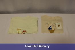 Six Konges Sløjd Shirts, Cream, 1x Size 18M, 1x Size 4Y, 2x Size 2Y, 2x Size 12M