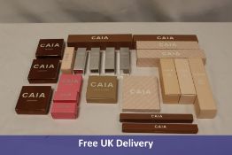 Twenty-two Caia Cosmetics to include 1x Highlighter, 3x Bronzers, 2x Primers, 4x Foundation BB-Stick