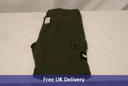 Weekend Offender Men's Kwale Cargo Jogging Trousers, Dark Green, Extra Large