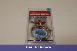 Sabona Men's Medical ID Bracelet, Stainless Steel Magnetic, Large