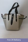 Furla Women's Net M Grained Leather Tote Bag, Light Grey