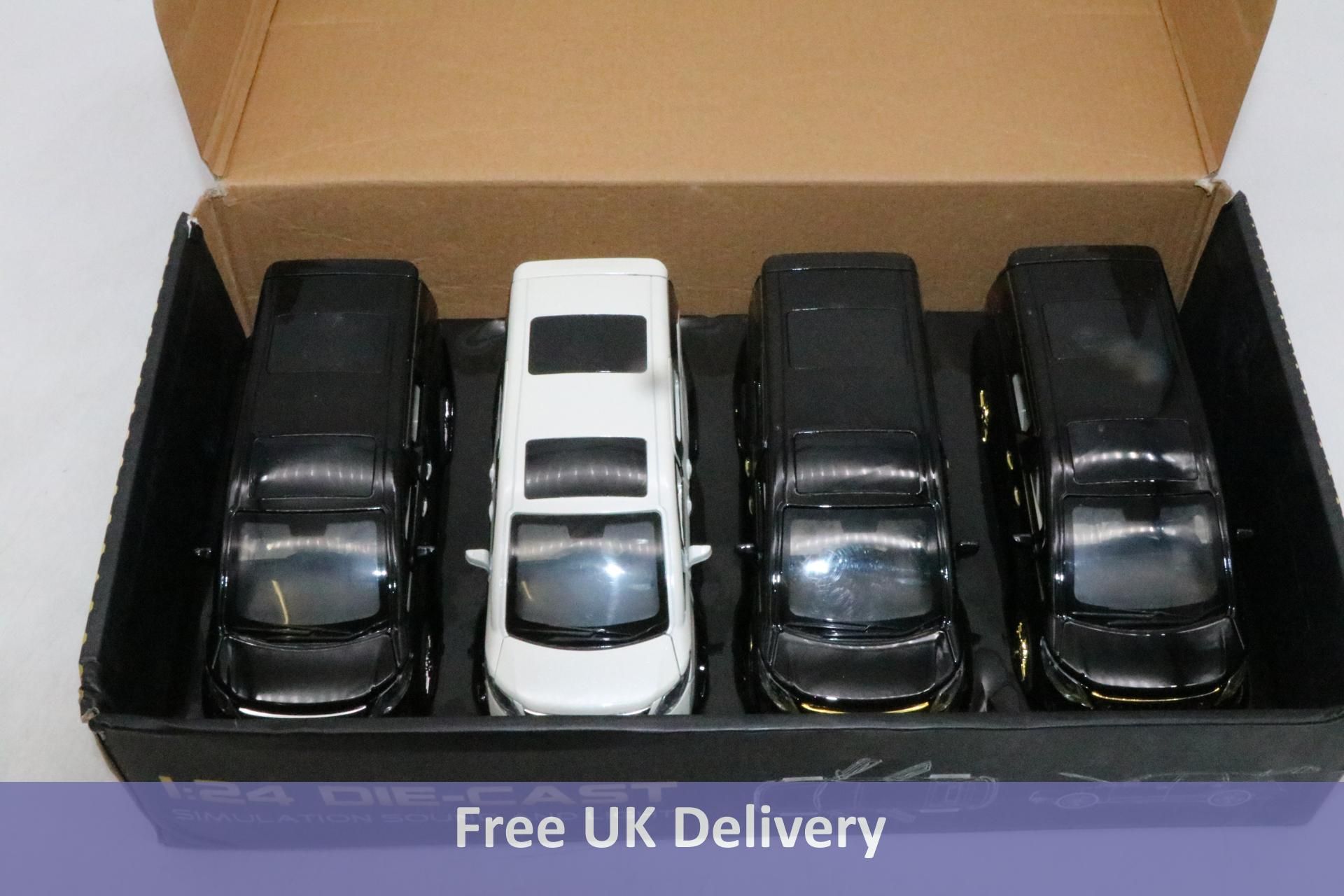 XLG Lexus M929M Pullback Power Series, Four Cars 1 White, 3 Black, Battery Operated, Age 3+. Box dam