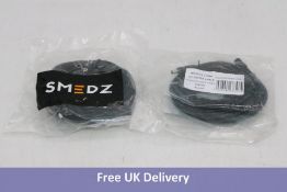 Ten Smedz DC Power Plug to Socket CCTV Extension Lead Cable, 15m, 5.5 x 2.1mm, Black