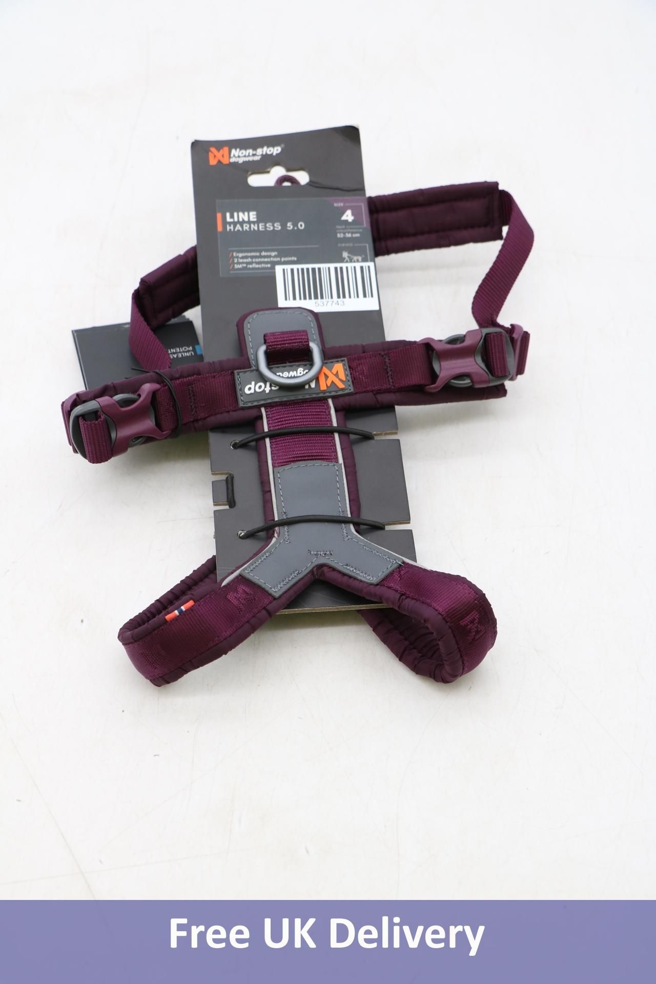 Non Stop Dogwear, Purple Line Harness 5.0, Size 4, 32-56cm