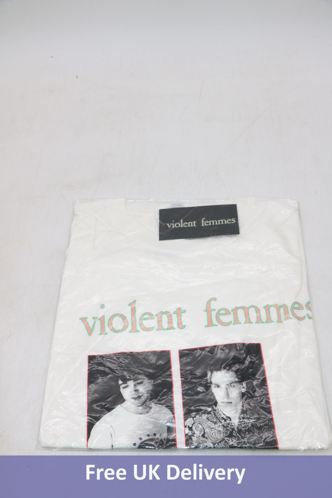 Five Violent Femmes Unisex Vintage Band Photo Official T-Shirts, White, Size Include 2x L, 2x XL, 1