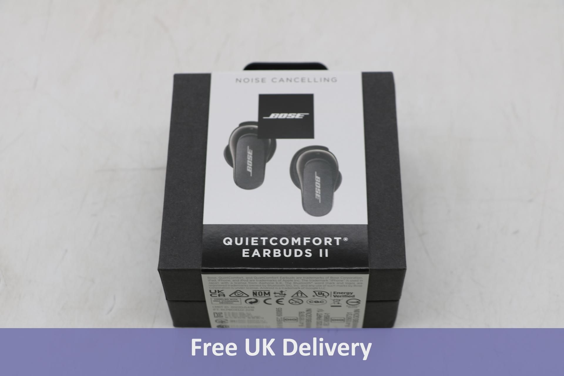 Bose QuietComfort II Wireless Bluetooth Noise-Cancelling Earbuds, Triple Black
