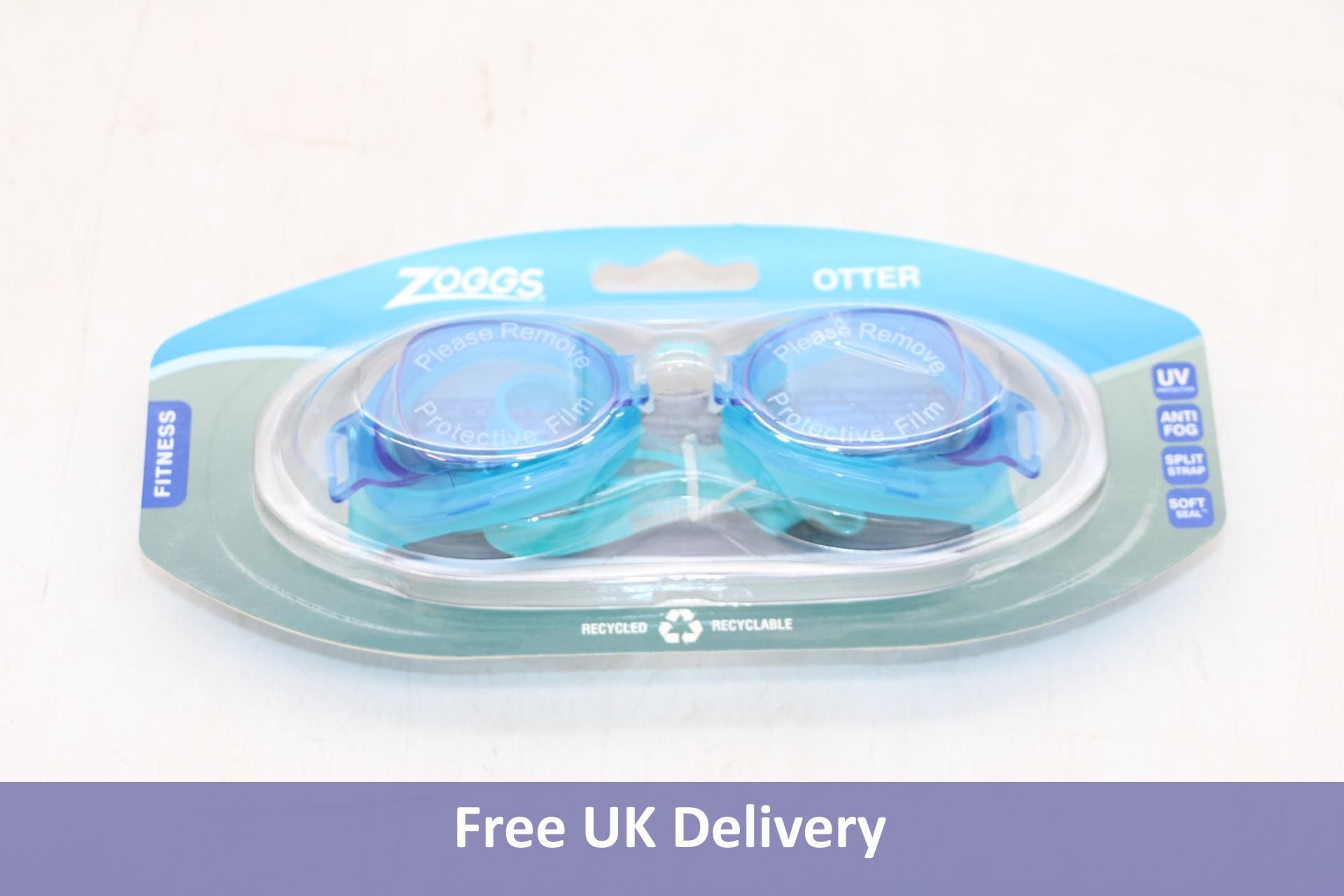 Twelve Zoggs Children's Otter Clear Aqua Swimming Goggles, Tint Blue