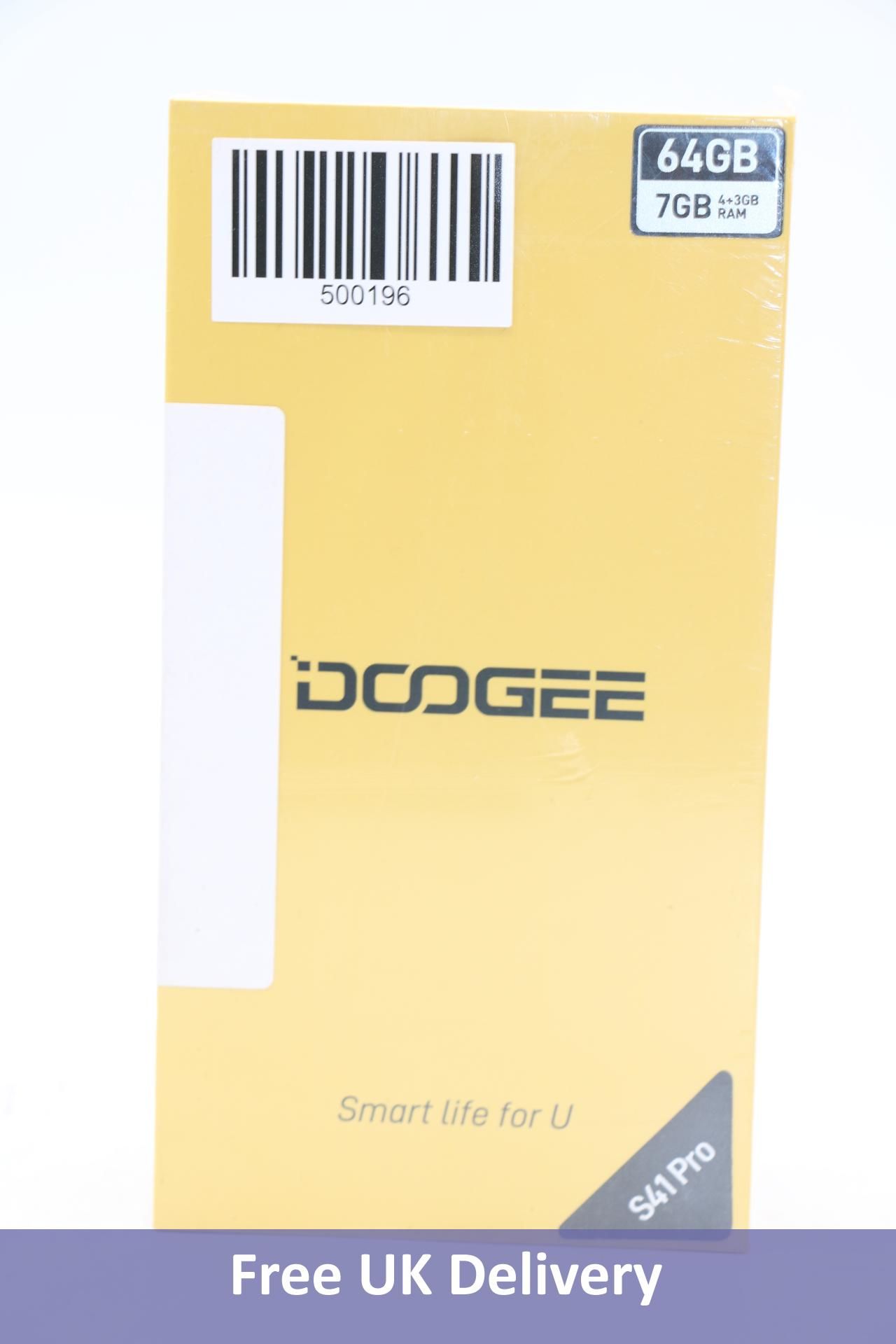 Doogee S41PRO Android Smartphone, 4GB + 3GB, 64GB, Volcano Orange. New, box opened. Checkmend clear,