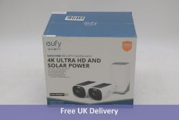 Eufy Security Camera S330 2-Cam Kit, Wireless 4K Cameras with Integrated Solar Panels. Box damaged