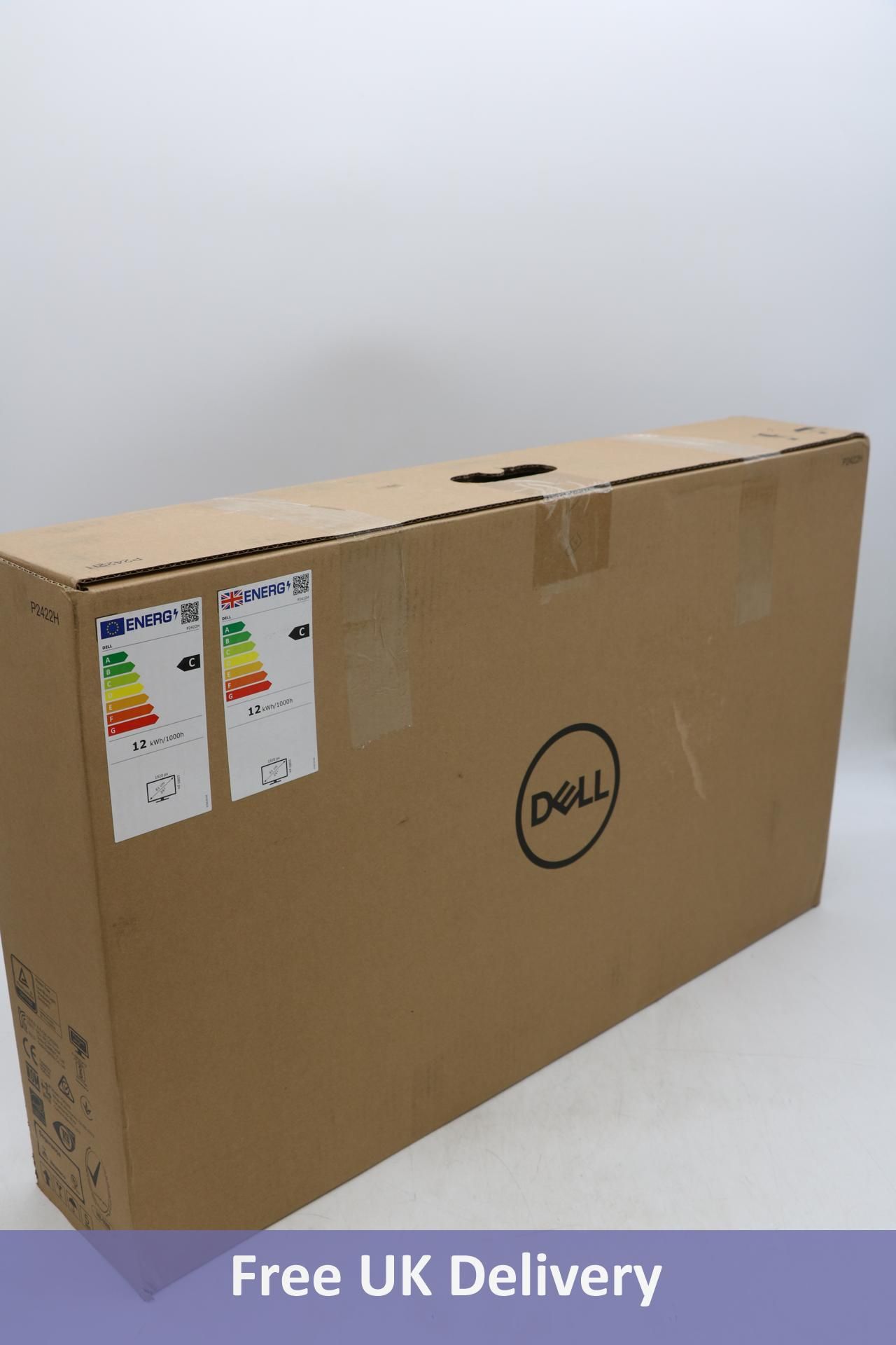 Dell P2422H Monitor, 23.8", IPS Full HD, Black & Silver