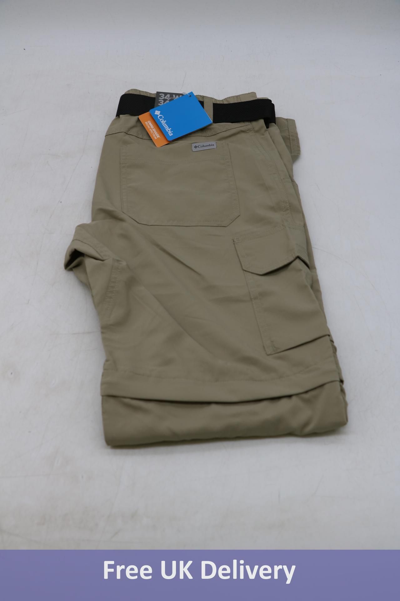 Columbia Silver Ridge Utility Convertible Walking Trousers, Stone Green, UK W34, L34