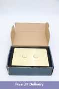 JTP Brushed Brass Metal Pneumatic Flush Plate. Box damaged