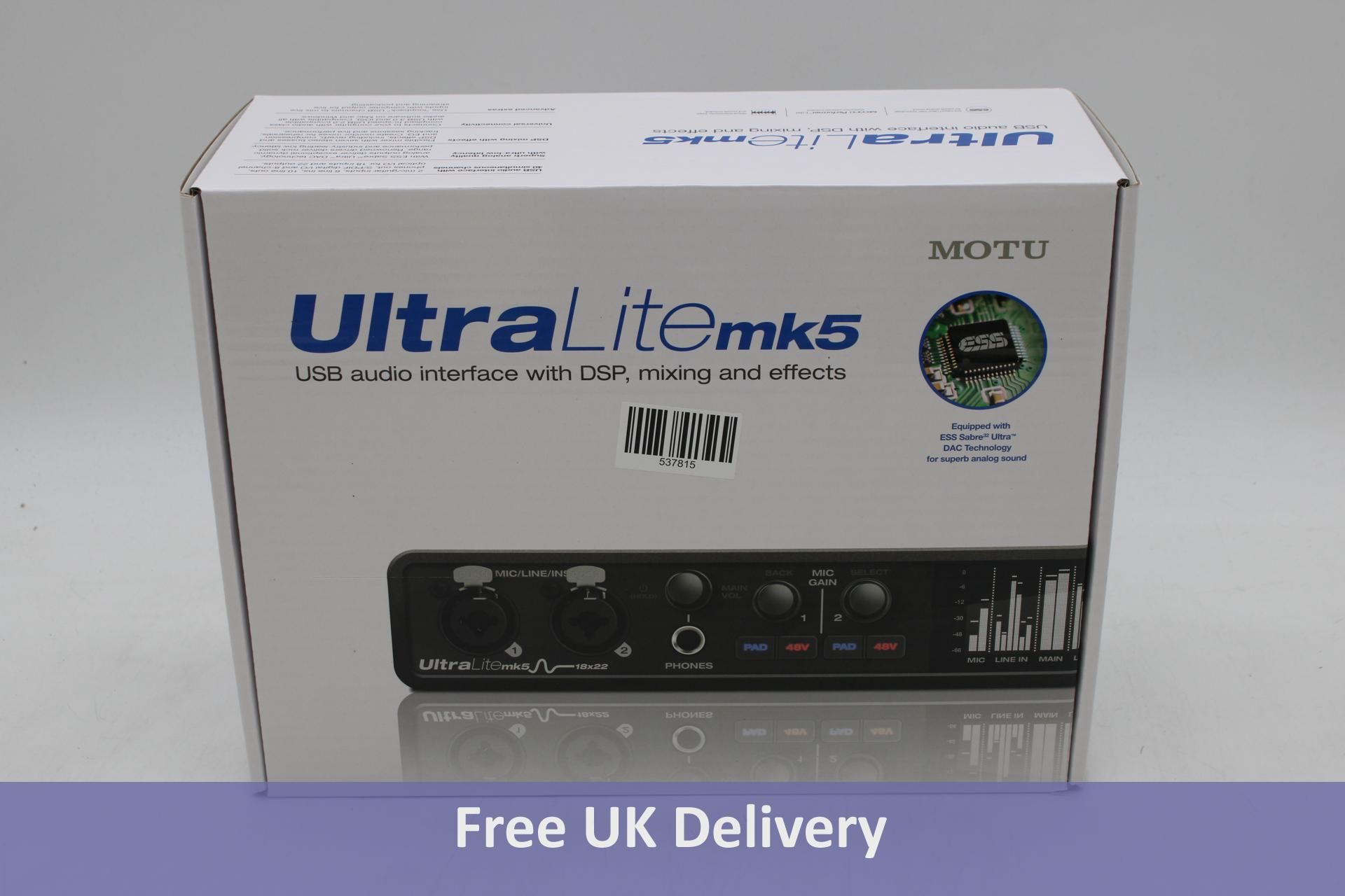 Motu Ultra Lite MK5 USB Audio Interface with DSP, Mixing & Effects
