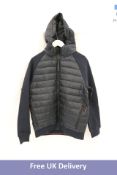 Superdry Hooded Storm Hybrid Padded Jacket, Navy, Size XL