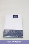 Five Gaveno Cavailia Deluxe Plain Dyed King Size Flat Sheet, White, 274 x 264cm
