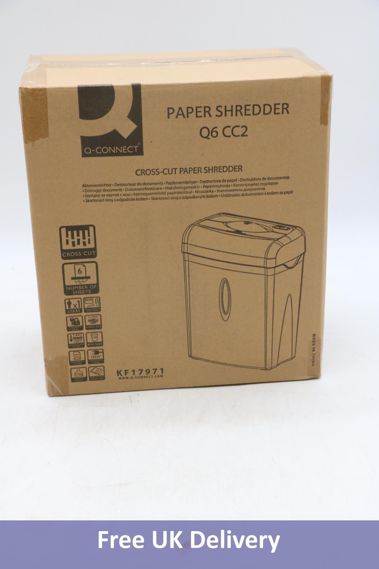 Q-Connect Q6CC2 Cross Cut Paper Shredder