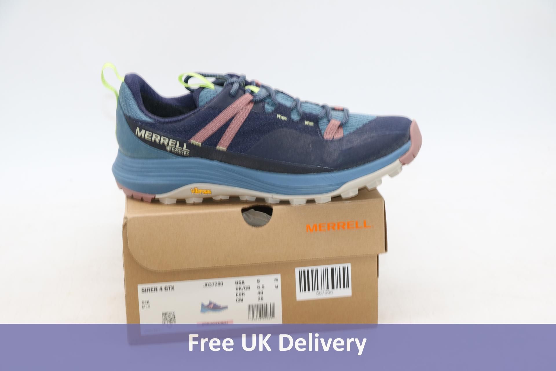 Merrell Women's Siren 4 Gore Tex Trainers, Sea Blue/Navy/Lilac, UK 6.5