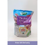 Three bags of Westland Orchid Potting Compost Mix and Enriched with Seramis, Purple/Blue, Size 4 L