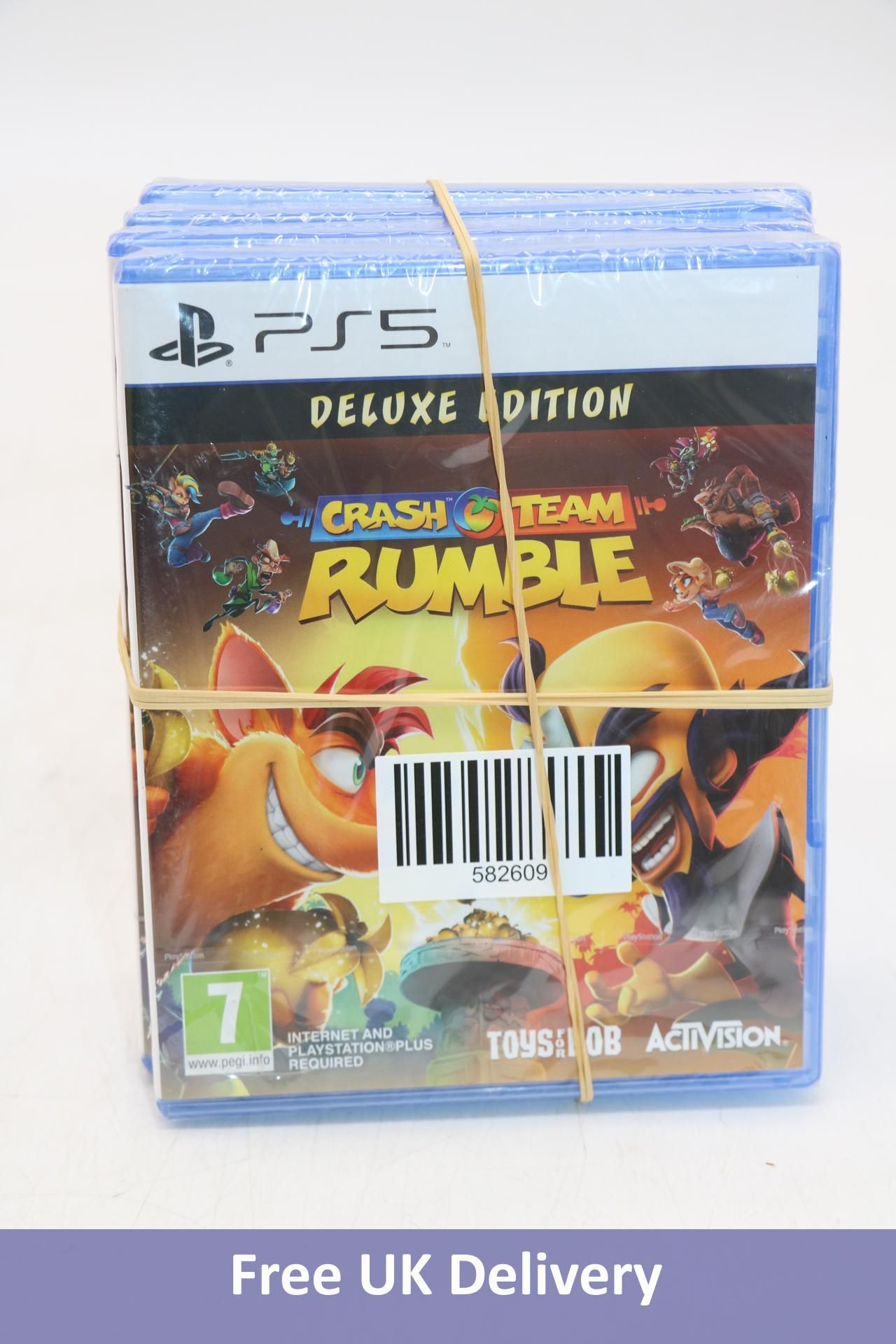 Four Crash Team Rumble PS5 Games, Delux Edition, Sealed, One Case Broken