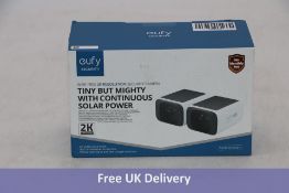 Eufy SoloCam S220 2K Smart WiFi Security Camera, 2 Cameras Per Box. Box damaged