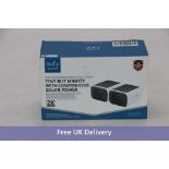 Eufy SoloCam S220 2K Smart WiFi Security Camera, 2 Cameras Per Box. Box damaged