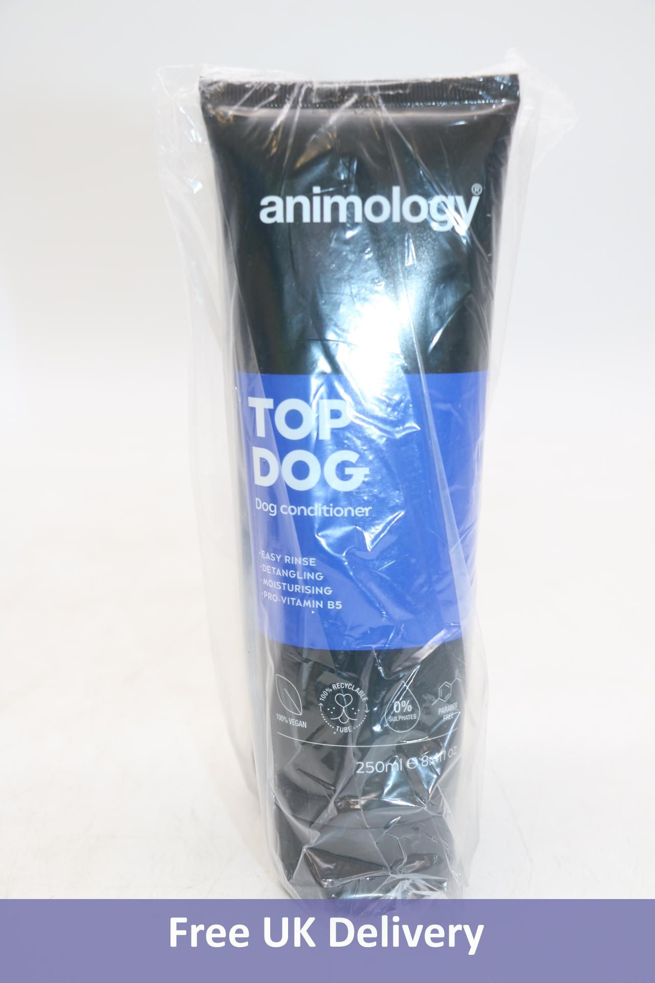 Five Tube of Animology Top Dog Conditioner, Black/Blue, Size 250ml