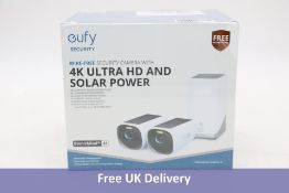 Eufy Security, Wire Free S330, Eufycam Two Cam Kit, 4K Ultra & Solar Power