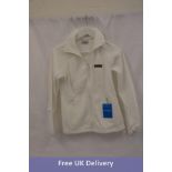 Columbia Benton Springs Full Zip Fleece Jacket, White, Size XS