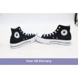 Converse Allstar Platform High Top Trainers, Black/White, UK 6, No Box