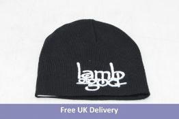 Four Lamb of God Unisex Logo Beanie Hats, Black
