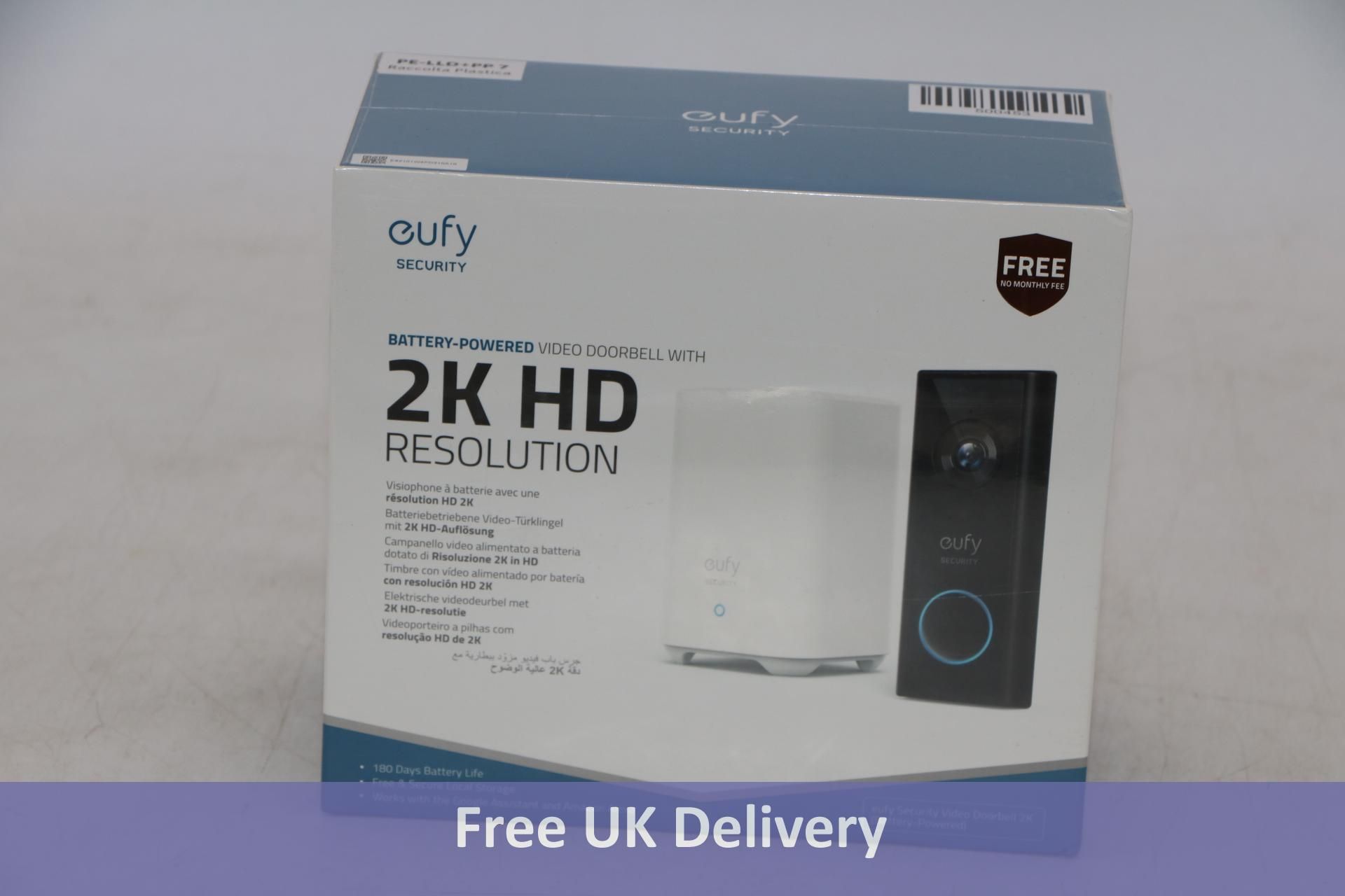 Eufy Security Battery Powered Video Door Bell with 2K HD Resolution