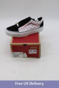 Vans Old Skool Platform Trainers, Black/Pink, UK 7