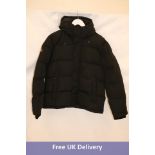 Superdry Everest Short Hooded Puffer Jacket, Black, Size XXL