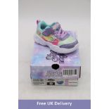 Four pairs of Skechers Kid's Magical Collection Unicorn Storm Trainers, Multicolour, UK 8