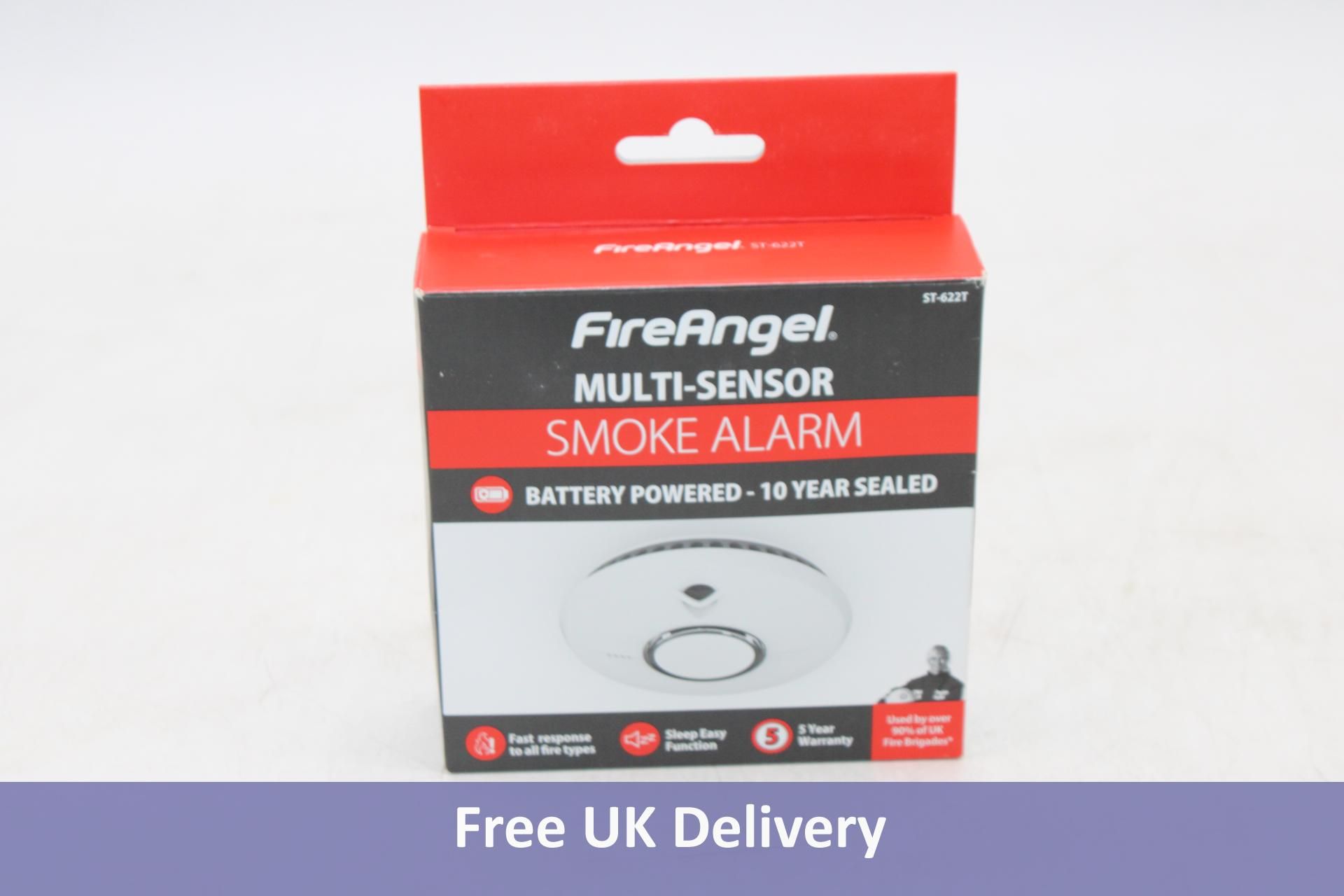 Five Fireange Thermally Enhanced Optical Smoke Alarm, White, ST-622T
