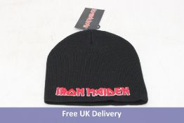 Five Iron Maiden Unisex Band Logo Beanie Hats, Black