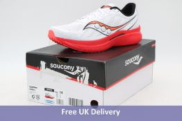 Saucony Men's Endorphin Speed 3 Running Shoes, White Black Vizi, UK 13