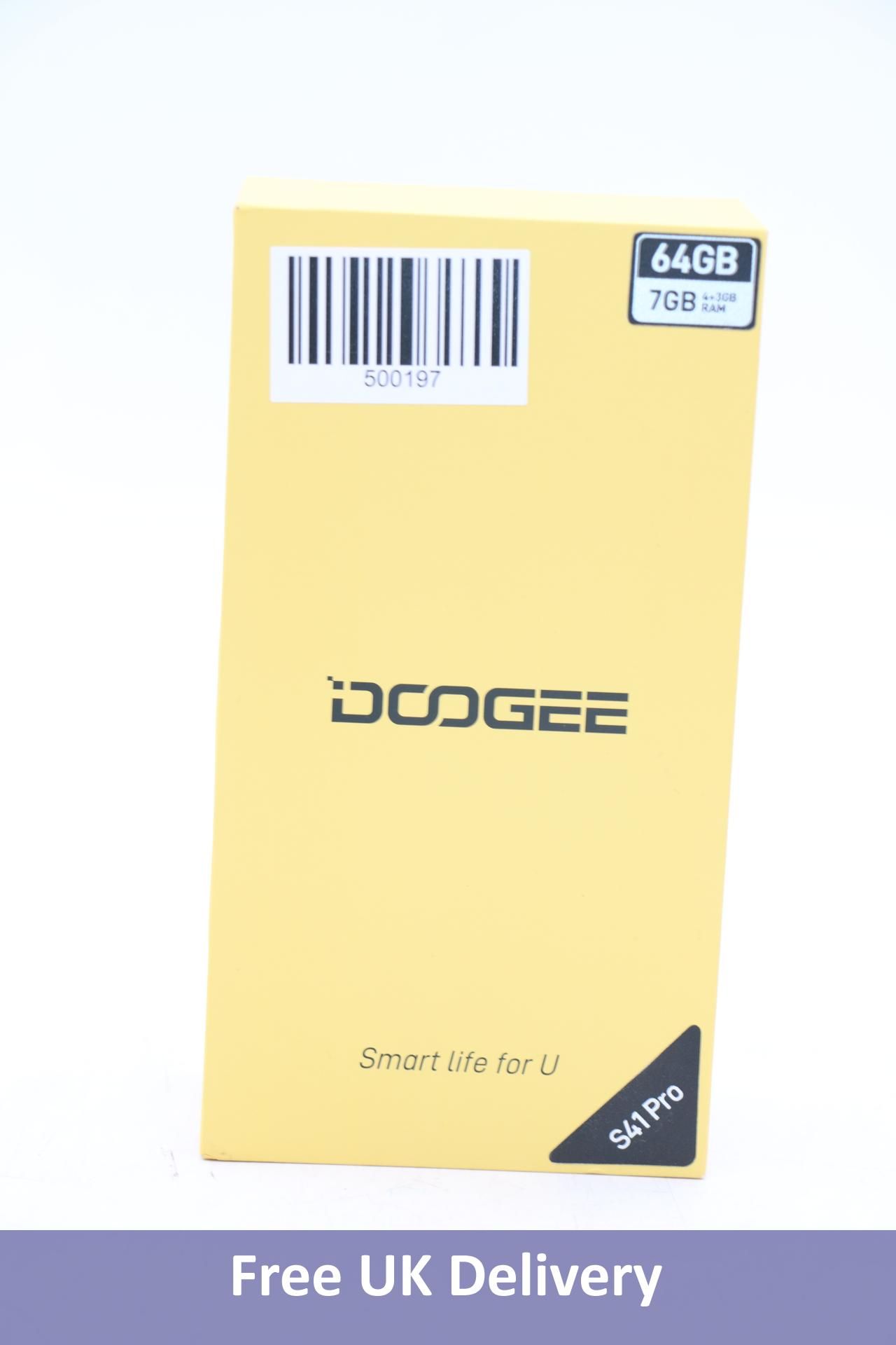 Doogee S41PRO Android Smartphone, 4GB + 3GB, 64GB, Volcano Orange. New, box opened. Checkmend clear,