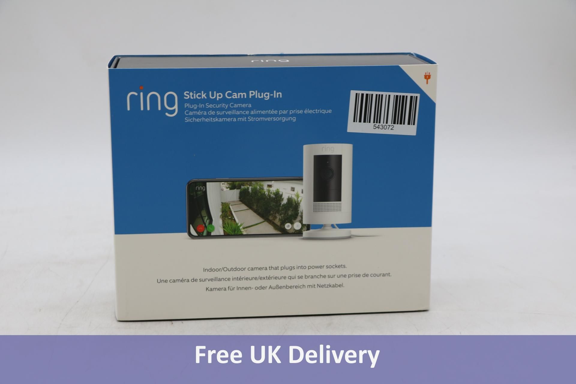 Ring Stick Up Cam, Plug-In, White