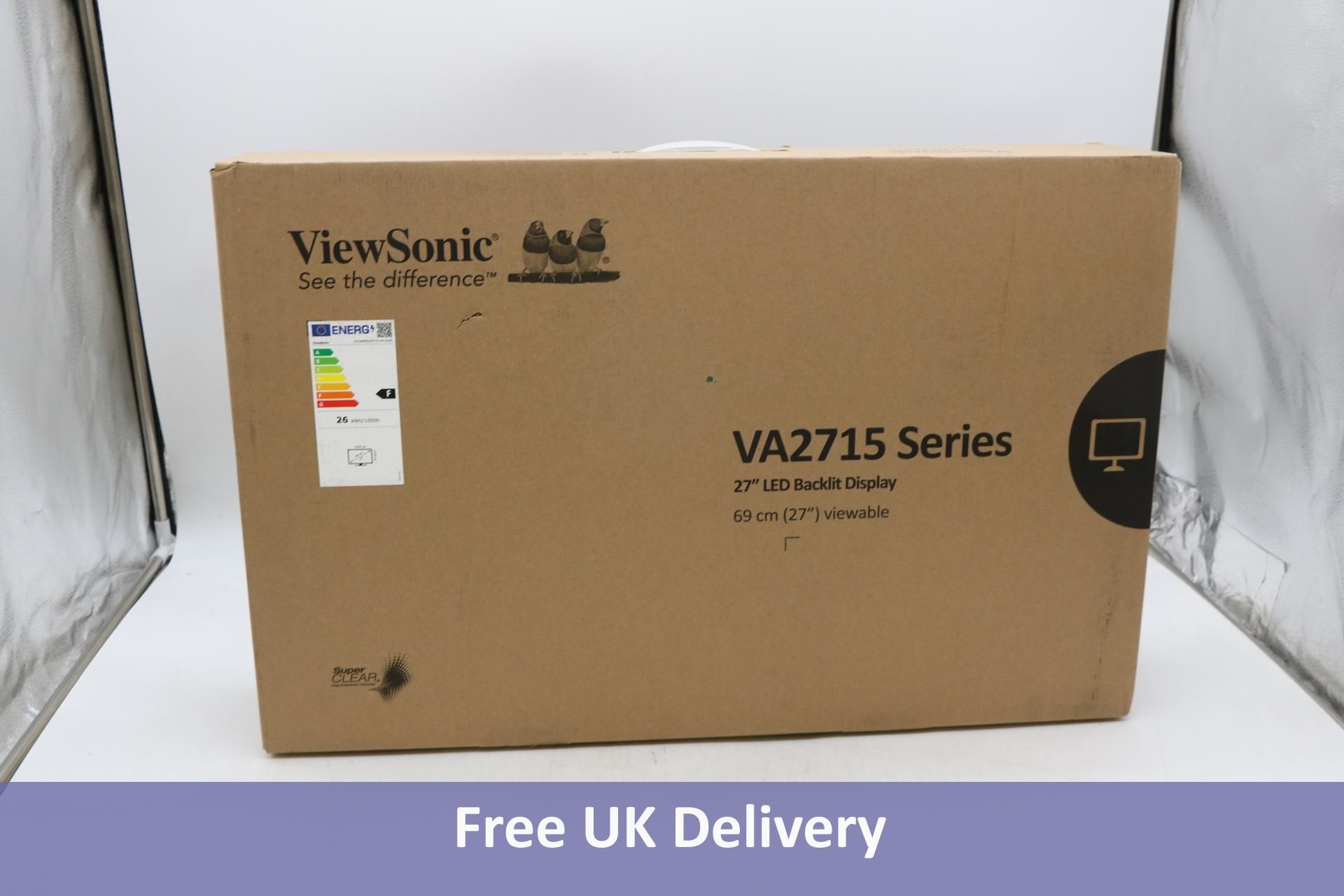 View Sonic VA2715 Led Backlit Display, 27''. Box damaged