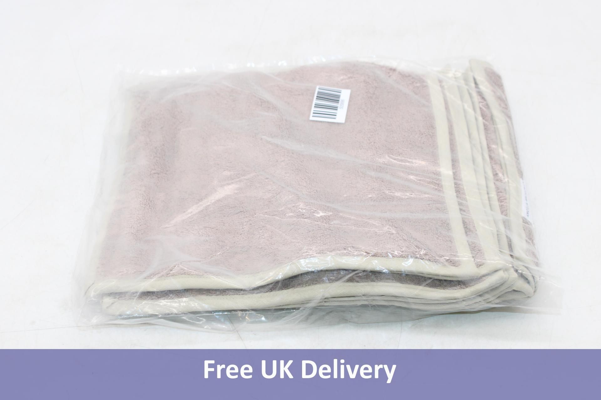 Four Angela Wickstead Bath Face Cloths, Beige, 30 x 30cm