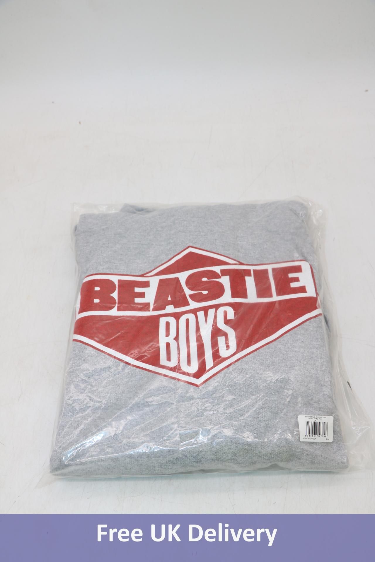 Two The Beastie Boys Unisex Diamond Logo Pullover Hoodies, Grey, Size Include 1x XL, 1x L