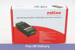 Roline DIN Rail Mount RS232-RS422/485 Converter with Isolation