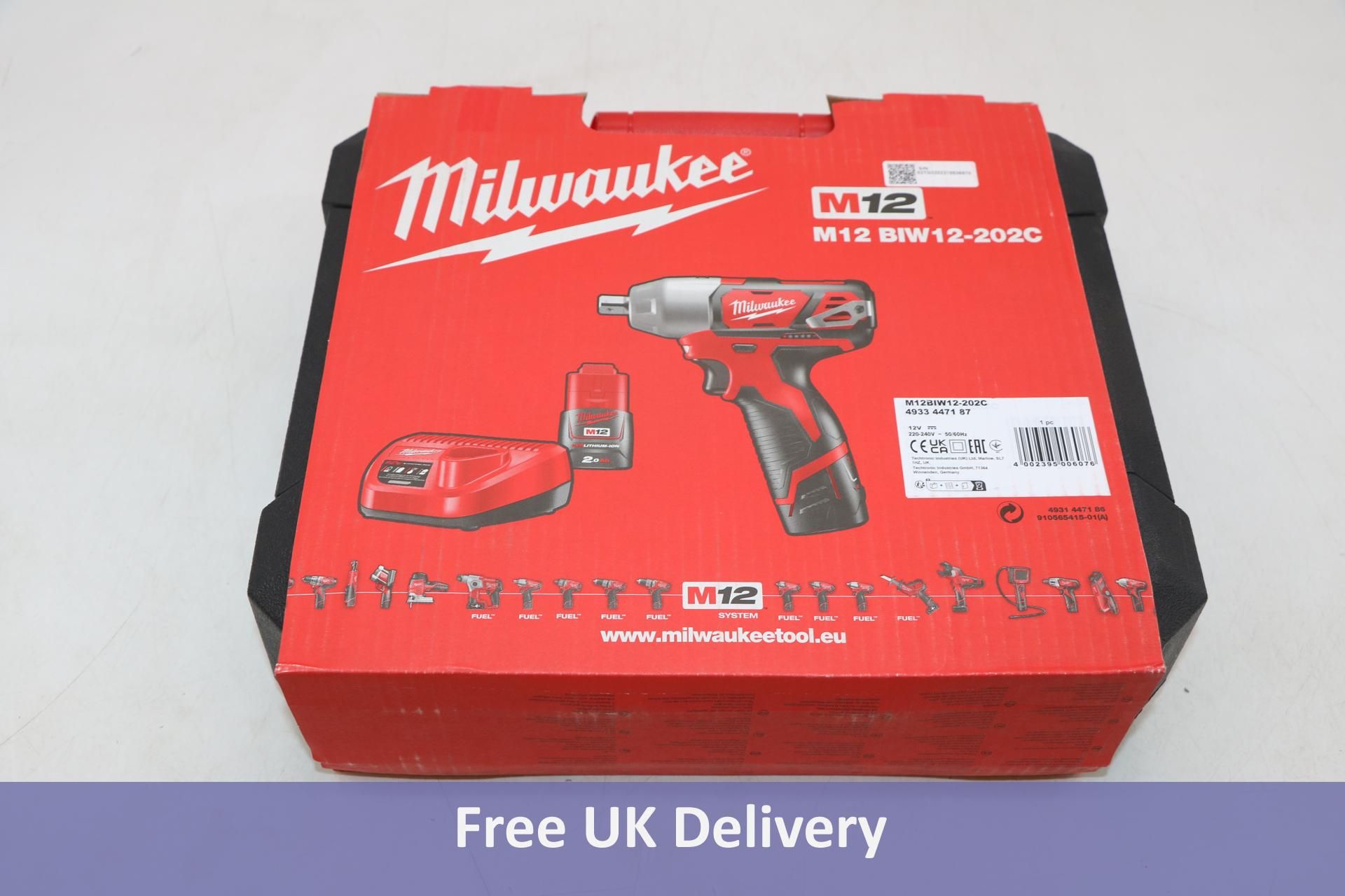 Milwaukee M12 Impact Wrench Kit with Battery & Charger