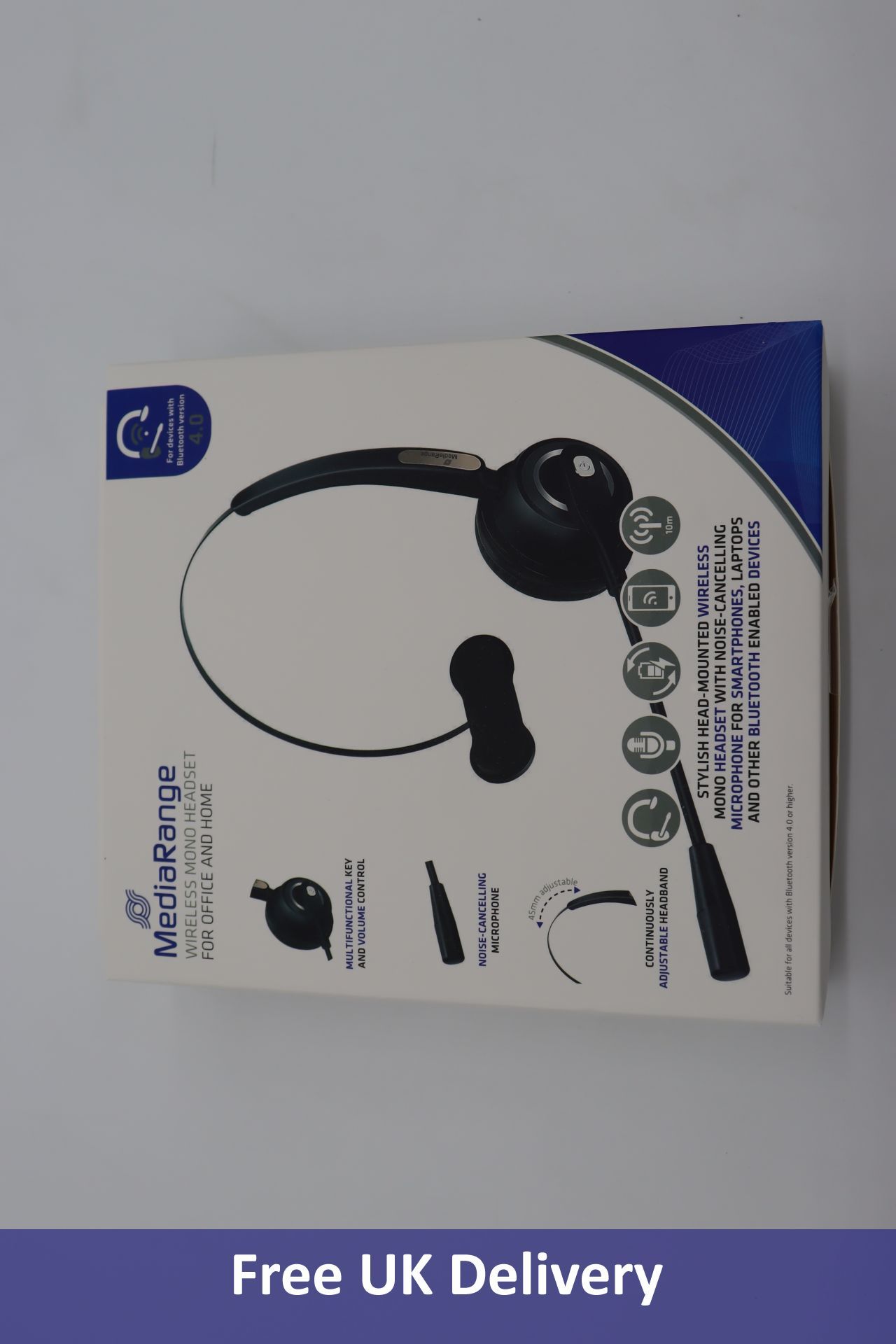 Twenty MediaRange MROS305 Wireless Mono Headsets with Noise Cancelling Microphone