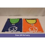 Thirty-nine Rhino Reversible Training Bibs, 20x Green/Blue, Size L/XL, 19x Yellow/Orange, Size L/XL